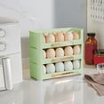 thumbnail image 6 of 3 Tier Egg Storage Box, Egg Holder for Refrigerator, Decorative Stackable Eggs Storage Container for Countertop (Green), 6 of 6