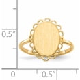 thumbnail image 5 of 14K Yellow Gold 12.0X9.0mm Open Back Signet Ring (Size 6) Made In United States rs192, 5 of 5