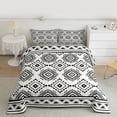 thumbnail image 2 of Feelyou Hippie Tribal Aztec Full Size Comforter Sets, White Black Abstract Bedding Comforter Set, Teens Adult Women Men Reversible Bedding Sets, Super Cozy Room Decor, 3pcs, 2 of 8