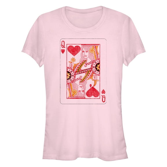 Junior's Lost Gods Distressed Heart Queens Graphic T-Shirt