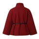 thumbnail image 5 of Abrigo de lana de color liso para mujer con cinturón en la cintura: elegante cortavientos, ligero y transpirable, ideal para fiestas y actividades al aire libre., 5 of 8