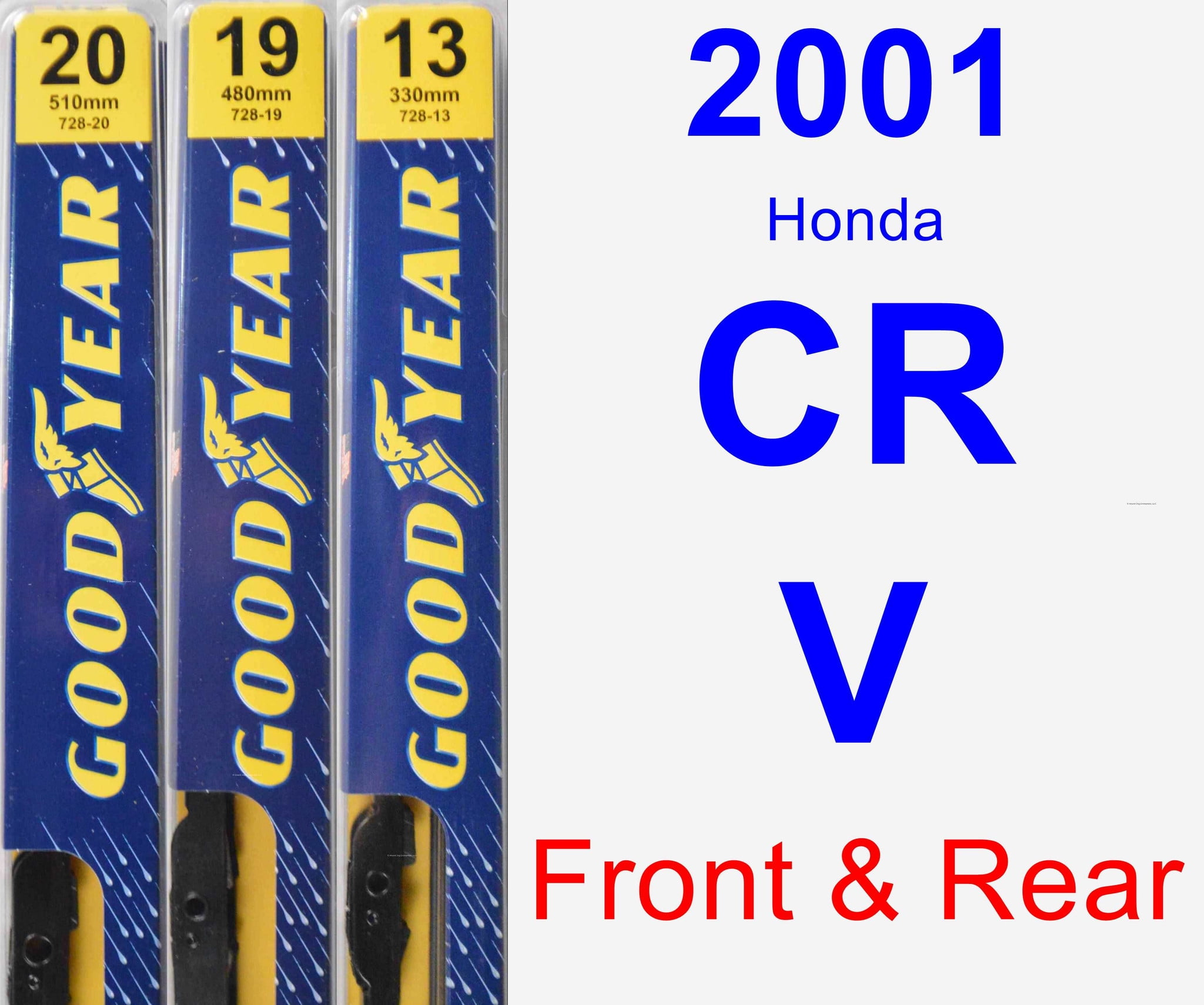 1997-2001 Lexus ES300 Goodyear Hybrid Style Wiper Blade Set of 2