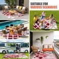 thumbnail image 4 of Red Morocco Outdoor Rug for Patio/Deck/Porch, Non-Slip Large Area Rug 6 x 9 Ft, Rustic Country Smear Street Mottled Art Indoor Outdoor Rugs Washable Area Rugs, Reversible Camping Rug Carpet Runner, 4 of 8