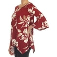 thumbnail image 4 of White Mark Women's Floral Blanche Tunic Top, 4 of 5