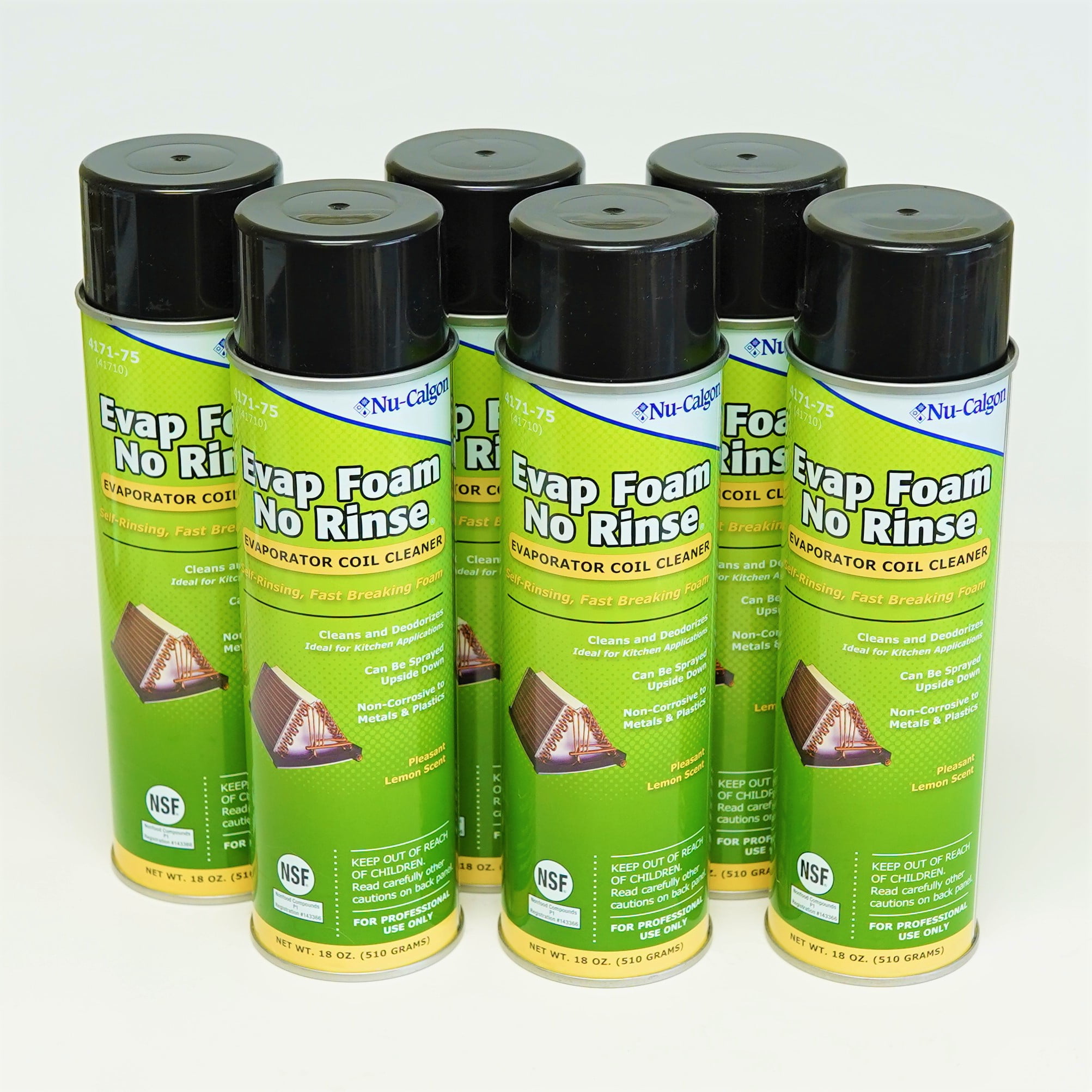NuCalgon 417175 Evap Foam No Rinse Evaporator Coil Cleaner, 18 oz