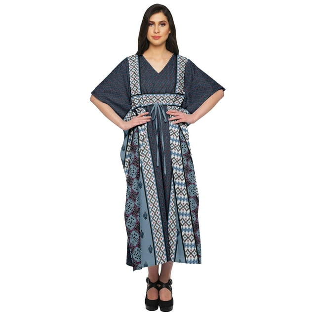 Moomaya Kaftan de Plage, Paréo de Bikini, Robe Longue Maxi Caftan pour Femmes