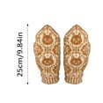 thumbnail image 3 of Warm Knit Cat Pattern Mittens Fuzzy Winter Gloves for Fall and Cold Weather Outdoor Use 2PCS, 3 of 9