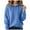 Blue, variant on Long Sleeve Sweaters for Women Drawstring Hoodies Pullover Oversized Sweatshirts Spring Fall Solid Clothing Dressy Casual Soft (White, XXXL)