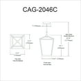 thumbnail image 3 of Dainolite CAG-2046C-MB 46W Chandelier, Matte Black with White Diffuser, 3 of 4