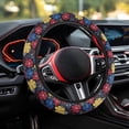 thumbnail image 3 of Uorisanigo Hibiscu 15 Inch Steering Wheel Cover Women Floral Print Car Steering Wheel Protector with Elastic Edge Comfortable Car Steering Wheel Cover for Winter Car Accessories Gift for Mom, 3 of 8