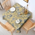 thumbnail image 2 of Pioneer Flower Floral Print Pattern Square Tablecloth,Waterproof Square Table Cover,Wipeable Spillproof Washable Table Cover for Home Kitchen Party Decor 60"x60"(152x152cm), 2 of 6