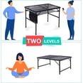 thumbnail image 3 of Portable Camping Grill Table – Adjustable Height, Lightweight Outdoor Table with Mesh Storage Bag and Carry Handle (Medium), 3 of 6