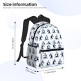thumbnail image 4 of KLL Skiing Penguin Funny Print Laptop Backpack,Lightweight Backpack for Women Men Travel Daypack Fit for Travel Hiking Weekend, 4 of 6
