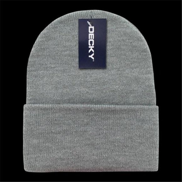 Decky 613-HGR Bouchons en Tricot Acrylique&44; Gris Bruyère