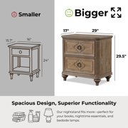 Furniture of America Weile Wood King 3-Piece Bedroom Set in Oak