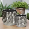 thumbnail image 3 of Wren Emboss Ceramic Planter Set (Set of 2), 3 of 11