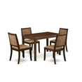 thumbnail image 2 of East West Furniture Yarmouth 5-Piece Kitchen Dining Set in Walnut Finish, 2 of 6