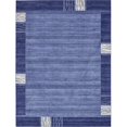 thumbnail image 1 of Unique Loom Del Mar Contemporary Design Rug 10' x 13' Rectangle Navy Blue/Ivory, 1 of 1