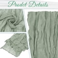 thumbnail image 3 of Wrinkled Dinner Napkins Gauze Cheesecloth Napkins 20 x 20 Inch Rustic Boho Table Napkins Decorative for Weddings Parties Event Home Table(Green,20PCS), 3 of 7