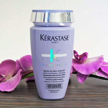 KERASTASE BLOND ABSOLU BAIN ULTRA VIOLET ANTI BRASS PURPLE SHAMPOO 250ml / (Best Purple Shampoo For Blondes)