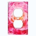 thumbnail image 2 of Metal Light Switch Plate Outlet Cover Pink Rose Flower ROS002, 2 of 13