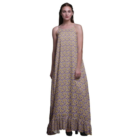 

Bimba Medium Purple2 Watercolor Daisies Womens Sleepwear Long Nightgown Printed Spaghetti Strap Ladies Nightwear X-Large