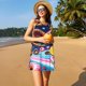 thumbnail image 3 of Balery Space Colorful Donut Vestidos de verano para mujer con estampado: vestido holgado sin mangas, vestido playero informal y cómodo para días calurosos., 3 of 7