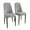 2 Pack | Gray, variant on IVV Dining Chairs Set of 4, Modern PU Leather Upholstered Dinner Chairs with Sturdy Metal Legs and Comfort Backrest, Armless Accent Side Chairs for Home Kitchen, Living Room (Beige+Black)