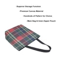 thumbnail image 3 of FORMRS Womens Canvas Tote Bag with Zipper Inner Pocket Shoulder Handbag, Warm Tartan Mosaic, 3 of 7