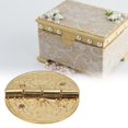 thumbnail image 5 of 10pcs Mini Antique Hinges Round Exquisite Retro Design Corrosion Resistance Brass Hinge for Wooden Box, 5 of 5