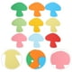 thumbnail image 4 of Recortes de hongos coloridos Guangmc para manualidades y decoración (72 piezas), 4 of 8