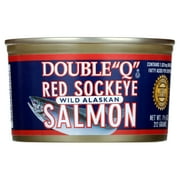 Double "Q" Wild Alaskan Red Sockeye Salmon, 7.5 oz Can