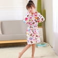 thumbnail image 3 of Karoyedx Boys Fleece Bathrobe Boys Fleece Robe Girls Hooded Bathrobe Toddlers Soft Fuzzy Robe for Kids Multicolor Size,5-6 Years, 3 of 6