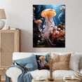 thumbnail image 2 of Designart "Jellyfish Portrait Animal I" Jellyfish Metal Wall Art Prints, 2 of 5