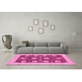 thumbnail image 3 of Ahgly Company Indoor Rectangle Abstract Pink Modern Area Rugs, 7' x 10', 3 of 4