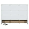 thumbnail image 4 of Queen Size Murphy Bed with USB Port and a Large Drawer (White), 4 of 16