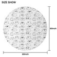 thumbnail image 6 of Cute Halloween Ghosts Pattern Round Tablecloth 60"x60",Wrinkle Wipeable Table Cloth for Kitchen Dining Room Picnic Patio Party, 6 of 6