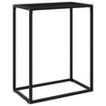 thumbnail image 1 of vidaXL Console Table Black 60x35x75 cm Tempered Glass, 1 of 4