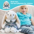 thumbnail image 6 of 21.65 Inch Easter Bunny Stuffed Animals with Clothes & Bow, Safe Material Soft Washable Stuffed Bunny, Cute Plush Toy Rabbit Easter Decoration Birthday Gift, 6 of 13