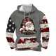 thumbnail image 1 of Sudadera con capucha para hombre, informal, con cordón, estampado navideño, deportiva, blusa de poliéster, 1 of 4