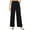 Black, variant on Quinlirra Womens Pants Dressy Casual Women's Solid Color High-Waisted Casual Wide-Leg Pants