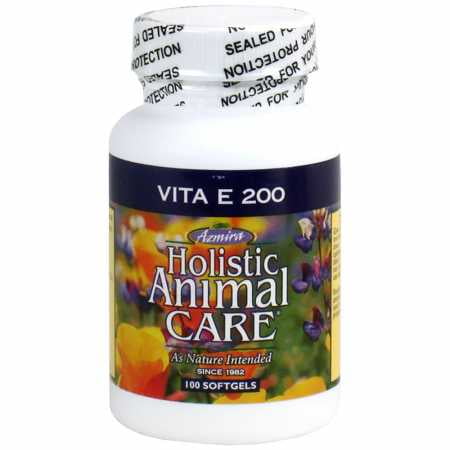 Azmira Holistic Animal Care Vita E 200 100 Softgels_LQ