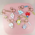 thumbnail image 3 of Nuevo Anime Flores BTS BT21 Acrílico De Doble Cara Llavero Colgante De Oro Accesorios Regalo CHIMMY COOKY KOYA MANG RJ SHOOKY TATA, 3 of 4