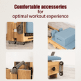 thumbnail image 4 of Foldable Pilates Reformer Machine: Rubber Wood Pilates Bed for Strength Training Exercise, Mute Pilates Chair - Ideal for Home Gym, Studio, Yoga Workout Equipment, 4 of 10