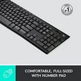 thumbnail image 2 of Restored Logitech K270 Wireless Keyboard for Windows, 2.4 GHz Wireless, Full-Size, Number Pad, 8 Multimedia Keys, 2-Year Battery Life, Compatible with PC, Laptop (Refurbished), 2 of 5