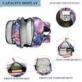 thumbnail image 3 of FORMRS Unisex School Backpack 17" Student Travel Bag with Laptop Compartment, Colorful Art Flowers, 3 of 7