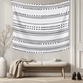 thumbnail image 5 of Boho Black White Modern Stripes Large Tapestry for Bedroom Wall Hanging Tapestry,Farmhouse Abstract Art Ceiling Backdrop Tapestries Poster Blanket Wall Decor for Teens Room Living Room Dorm 85" x 90", 5 of 8
