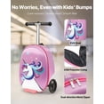 thumbnail image 2 of VEVOR Ride-on Luggage 20-inch Kids Scooter Suitcase with Flash Wheels Purple, 2 of 9