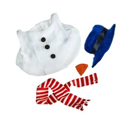 Bears Touchdown Snowman - Snowman with Hat, Scarf, and Nose Teddy Bear Clothes Fits Most 14