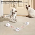 thumbnail image 3 of OUSITAID Cat Toys Ball with LED Light, 360 Degree Kitty Self Rotating Ball, USB Rechargeable Interactive Cat Ball Toy, Stimulate Hunting Instinct Kitten Funny Chaser Spinning Smart Pet Toy (White), 3 of 8